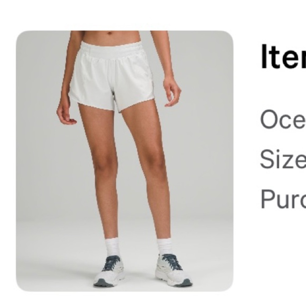 Lululemon LR Hotty hot shorts size 6 - EUC - ocean air